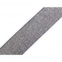 Elastic silver-black lurex - 40mm