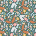 Baumwolle Squirrels and bunnies - 151cm